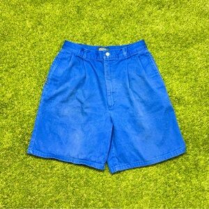 Vintage 90s Polo Ralph Lauren Chino Pleated Shorts Women’s Size 18P Blue
